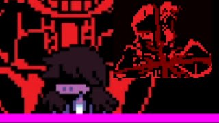 Deltatraveler GENOCIDEOBLITERATION vs Fell Sans read desc susie slash [upl. by Sears]