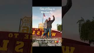 Standing on the corner of Winslow Az Such a fine site to see BrianandJonelle happylife arizona [upl. by Anaitit]