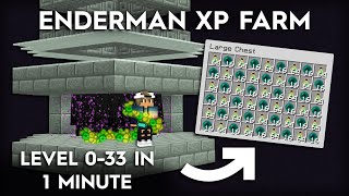 Minecraft Enderman 1 Hit Farm  Super Fast XP [upl. by Monk]