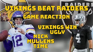 VIKINGS WIN UGLY AGAINST THE RAIDERS [upl. by Yolande945]