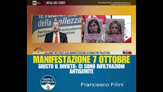 Agorà Weekend  Rai 3  Manifestazione 7 ottobre giusto il divieto [upl. by Deering]