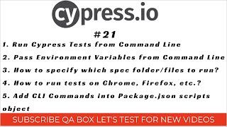 Part 21  Run Cypress Tests from Command Line  Pass Environment Variables from Command Line [upl. by Lepper908]