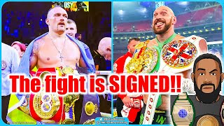 Tyson Fury vs Usyk HAS BEEN SIGNED for December 23  🔥🔥🥊🥊 [upl. by Lellih]