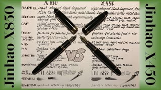 Jinhao X850 vs X450  Daddy and son Which one you like more Quick Fountain Pen Review [upl. by Tigdirb]