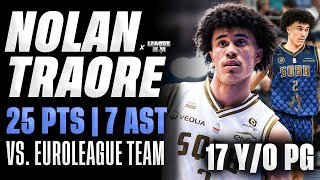 17 yo Nolan Traore Explodes for 25 PTS amp 7 AST in French Playoffs vs Euroleagues Asvel  52024 [upl. by Eyar]