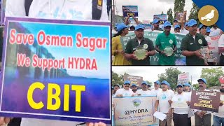 Gandipet residents rally in support of HYDRA demolitions  Hyderabad [upl. by Zondra742]