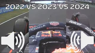 F1 Onboard Sound Comparison  2022 VS 2023 VS 2024 [upl. by Kyd566]