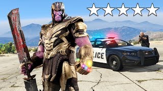 Playing as THANOS in GTA 5 Avengers Endgame [upl. by Eilla]