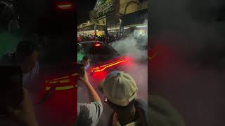 rt charger almost loses control doing a burnout carshorts hellcat carmeet [upl. by Aniraz142]