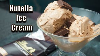 Nutella Ice Cream Using KitchenAid Ice Cream Maker  Easy Cooking Skill [upl. by Vokay]