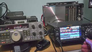 MLA 30 loop VS Wire end fed antenna 7850 kHz Shortwave CHU time signal compared [upl. by Tem]