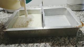 Baking two cake flavors in a quarter sheet pan [upl. by Tipton]