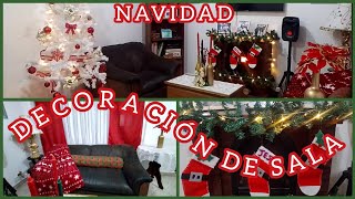 🎄 DECORACIÓN DE LA SALA CON ROJO TRADICIONAL Y DORADO CÁLIDO PARA NAVIDAD 2024 [upl. by Abehsile359]