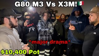 MAJOR DRAMA G80 M3 Vs X3M 10400 Pot BMW G80 M3 [upl. by Alysia]