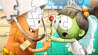 Funny Animated Cartoon Spookiz Kebis Love For Zizi Jigsaw Puzzle Game For Kids Rompecabezas [upl. by Yhtomot]