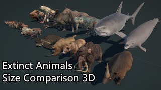 Extinct Animals Size Comparison 3D [upl. by Tabbi]