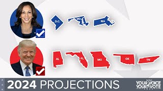 2024 Election Projections for Ala Fla Md Okla DC Mo Mass Tenn [upl. by Airdnahs]