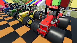 Super Strong Tractors on various Platforms amp Test of New Farming Mods  Play together with Bazylland [upl. by Aklog437]