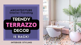 Trendy TERRAZOO DECOR is back  Terrazzo Flooring Designs Ideas interiortrend2022 [upl. by Haissi40]