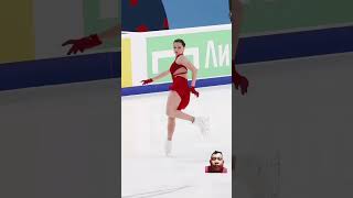 Wow amazing performance 👏👏 iceskating greenscreen shortvideo sports dance olympics [upl. by Sheya]