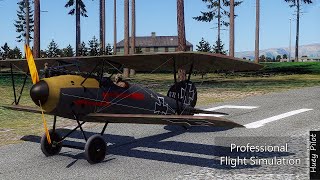 German Albadros DVa from 1917 take off and lands in Colberg 5AK6 Alaska [upl. by Aliakim918]