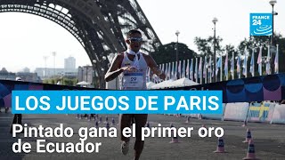 El primer oro olímpico para Ecuador en París 2024 llega en los 20 km marcha • FRANCE 24 Español [upl. by Dniren]