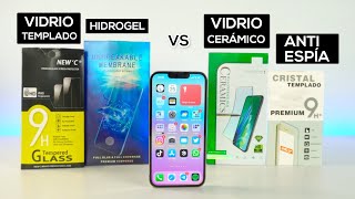 ¿Qué PROTECTOR de PANTALLA es mejor Cristal Templado vs Hidrogel vs Cerámico vs Anti Espía 🆚 [upl. by Dimo359]