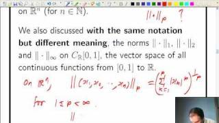 Lecture 9b Functional Analysis  Normed spaces and Banach spaces [upl. by Bortz]