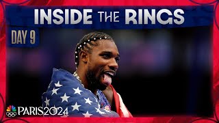 Noah Lyles Team USA swimming part of monumental history at Olympics Day 9  Inside the Rings [upl. by Malamut]