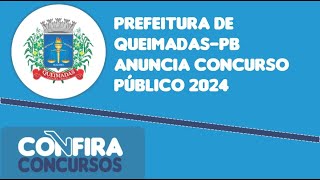 Concurso Prefeitura Queimadas  PB 2024 [upl. by Puff324]