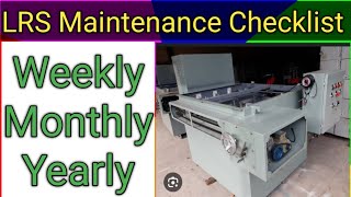 LRS Maintenance Checklist Liquid Resistance Starter Hindi [upl. by Genny]