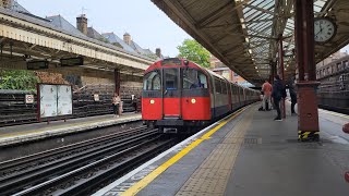 4K 1973 Stock pulls into Barons Court [upl. by Nodyl]