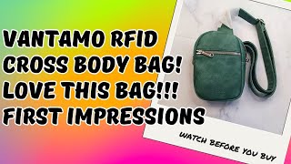 Vantamo Cross Body RFID Blocking Bag  First Thoughts [upl. by Ramhaj305]