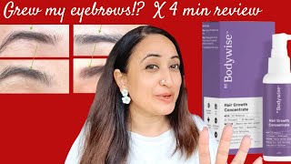 Bodywise Hair Growth ConcentrateSerum for Growing Eyebrows Fast Review and Live Results [upl. by Arobed309]