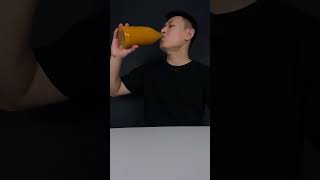 Oversized bottle of sea buckthorn juice pulp asmr sleep drinks shorts [upl. by Adle493]