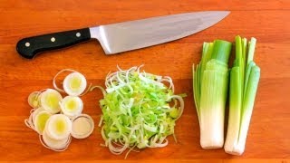 HowTo Clean and Cut Leeks [upl. by Gilder]