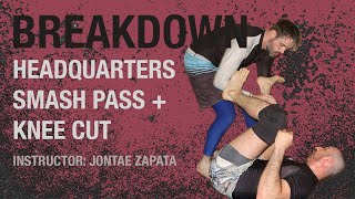 Masterskya BJJ NYC  Headquarters smash pass  knee cut [upl. by Eylatan]