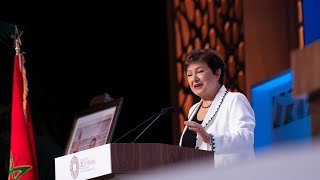 2023 Annual Meetings Plenary Speech by IMF Managing Director Kristalina Georgieva [upl. by Wilbur]