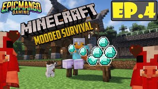 Mango Adventures Minecraft Modded Survival Ep4  MOB FARM amp INFINITE DIAMONDS MangOmilu Modpack [upl. by Leanna545]