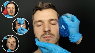 ASMR Face Exam With Unusual Tools Stethoscope  Squeeze Toy  Wooden amp Plastic Sticks amp Much More [upl. by Om358]