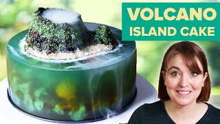 I Tried To Make A Volcano Jelly Island Cake • Tasty [upl. by Regnij]