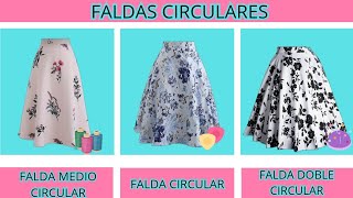 🩷 7 FALDAS CIRCULARES 3 FORMAS DE REALIZARLAS MUY FÁCILES  paso a paso [upl. by Netta]