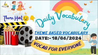 Daily Vocabulary  18 June 2024  English Vocab through Hindi Vocab for All  MovieFilm Vocabulary [upl. by Granville858]