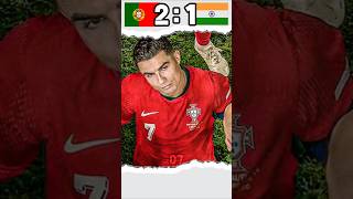 Portugal vs INDIA FIFA WorldCup Legendary RonaldoVs sunil chhetri 🇮🇳🇵🇹 shorts football ronaldo [upl. by Ahcurb]