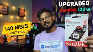 New Upgraded Sandisk Ultra 128gb Memory card 🔥140 MBS🔥 Best 128GB SD Memory Card [upl. by Nnewg]