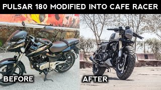 PULSAR 180 MODIFIED INTO CAFE RACER  JODHPUR [upl. by Elyagiba]