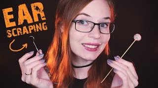 ASMR Secret Ear Scraping Metal Pick and Ear Cleaning Fluffies and Brushes  Whispered [upl. by Hinda]