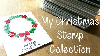 My Christmas Stamp Collection  and a quick card [upl. by Yanaton]