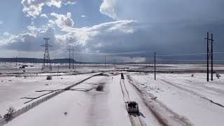 Flash flood raw drone footage Several cars and trucks trapped on New Mexico Hwy [upl. by Weisburgh867]