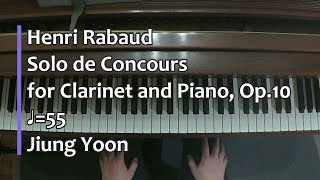 Piano Part Rabaud Solo de Concours Op 10 ♩55 [upl. by Bilac]